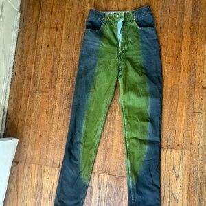 Eckhaus Latta Green + Black orb jean - size 25